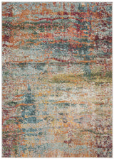 Safavieh Monaco 4'-0" x 5'-7" Rug in Teal / Orange