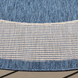 Safavieh Beach House 6'-7" x 6'-7" Rug in Blue / Ivory