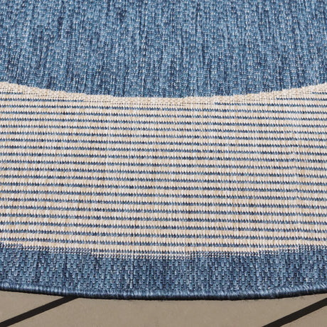 Safavieh Beach House 6'-7" x 6'-7" Rug in Blue / Ivory