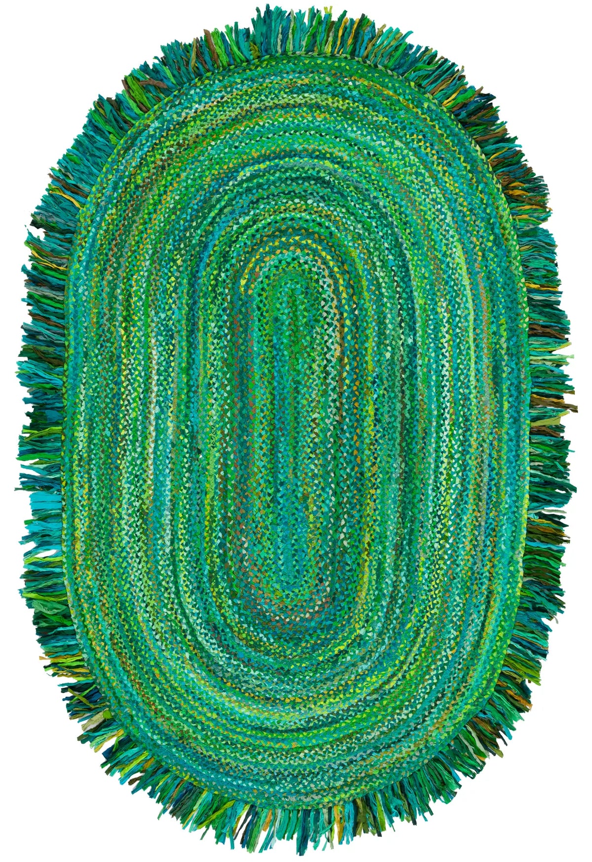Safavieh Braided 5'-0" x 8'-0" Rug in Green