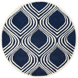 Safavieh Chatham 5'-0" x 5'-0" Rug in Dark Blue / Ivory