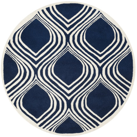 Safavieh Chatham 5'-0" x 5'-0" Rug in Dark Blue / Ivory