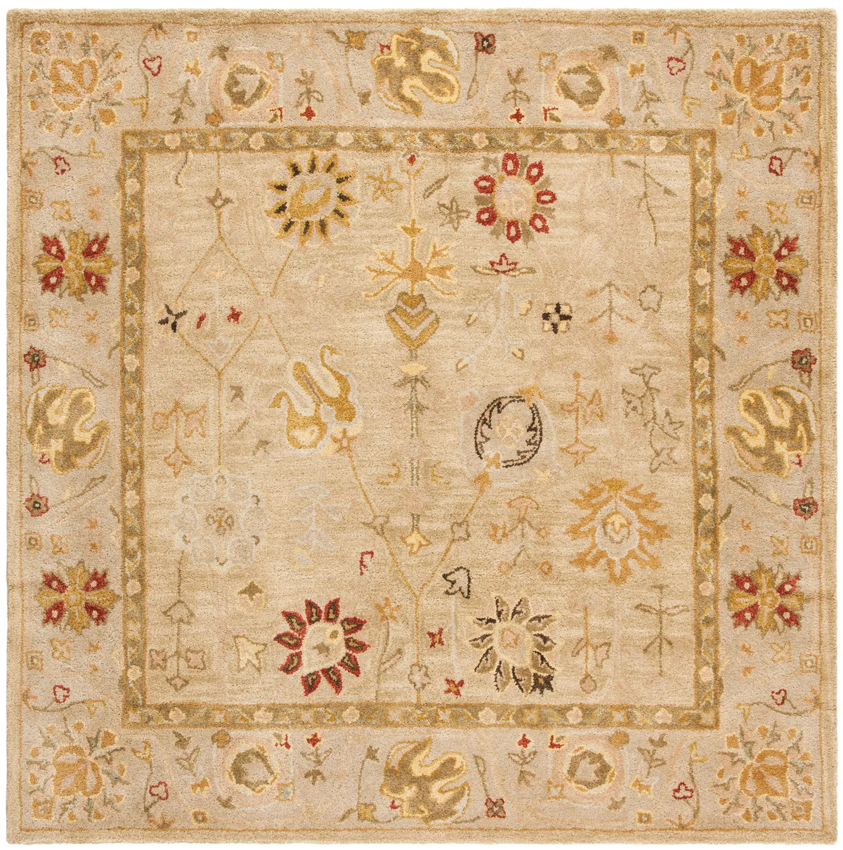 Safavieh Antiquity 6'-0" x 6'-0" Rug in Taupe / Beige