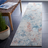 Safavieh Tulum 2'-0" x 11'-0" Rug in Light Blue / Ivory