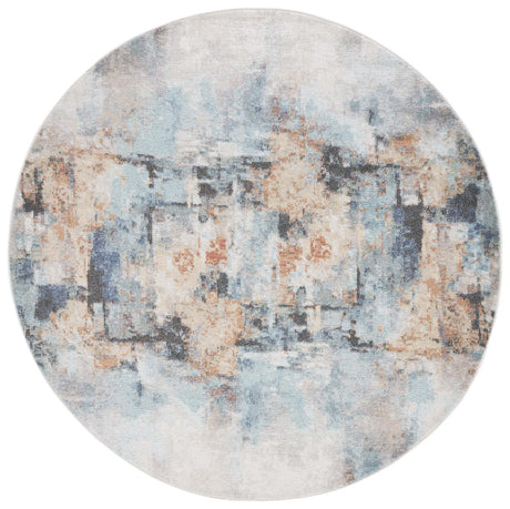 Safavieh Phoenix 500 6'-7" x 6'-7" Rug in Aqua / Gold Rust