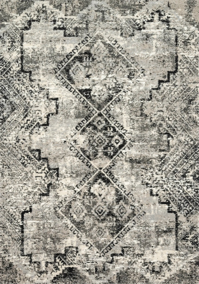 Loloi Viera Vr-10 Grey / Black Rugs - main flat