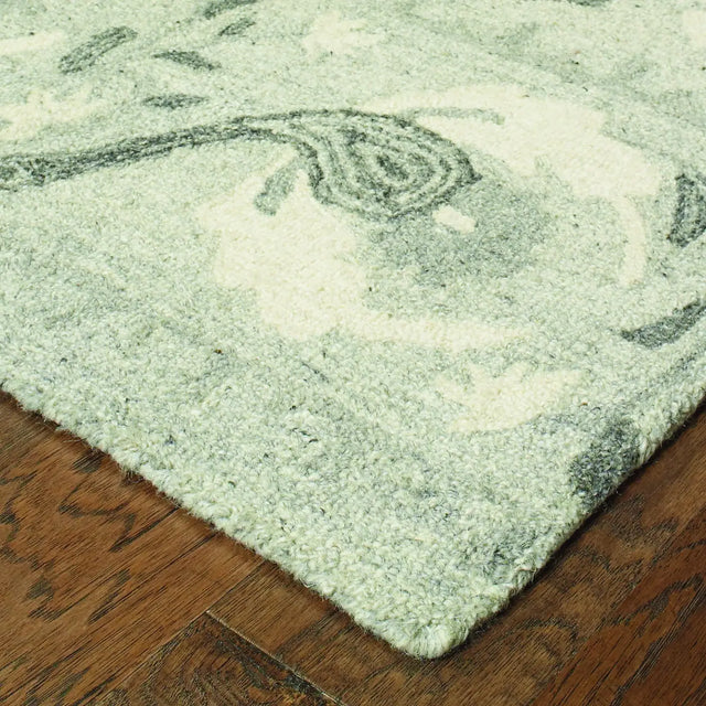Oriental Weavers Sphinx Craft 93001 Ash / Ivory Rugs - corner detail