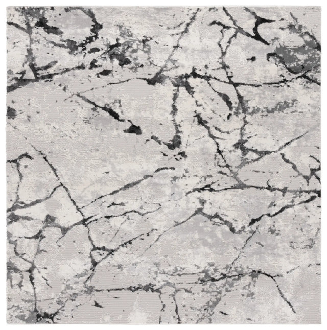 Safavieh Hanna 6'-7" x 6'-7" Rug in Grey / Ivory Dark Grey