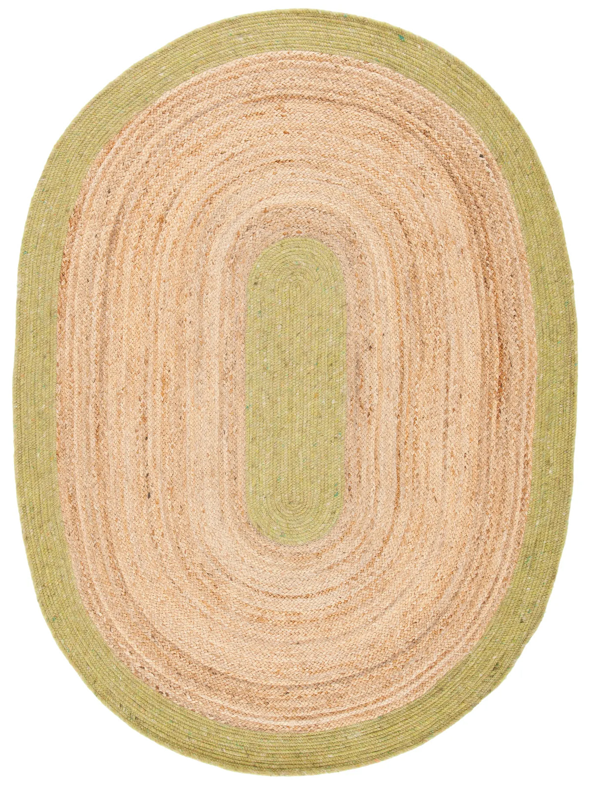 Safavieh Braided 5'-0" x 7'-0" Rug in Green / Natural
