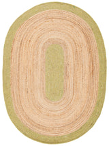 Safavieh Braided 5'-0" x 7'-0" Rug in Green / Natural