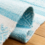 Safavieh Striped Kilim 4'-0" x 6'-0" Rug in Turquoise / Ivory