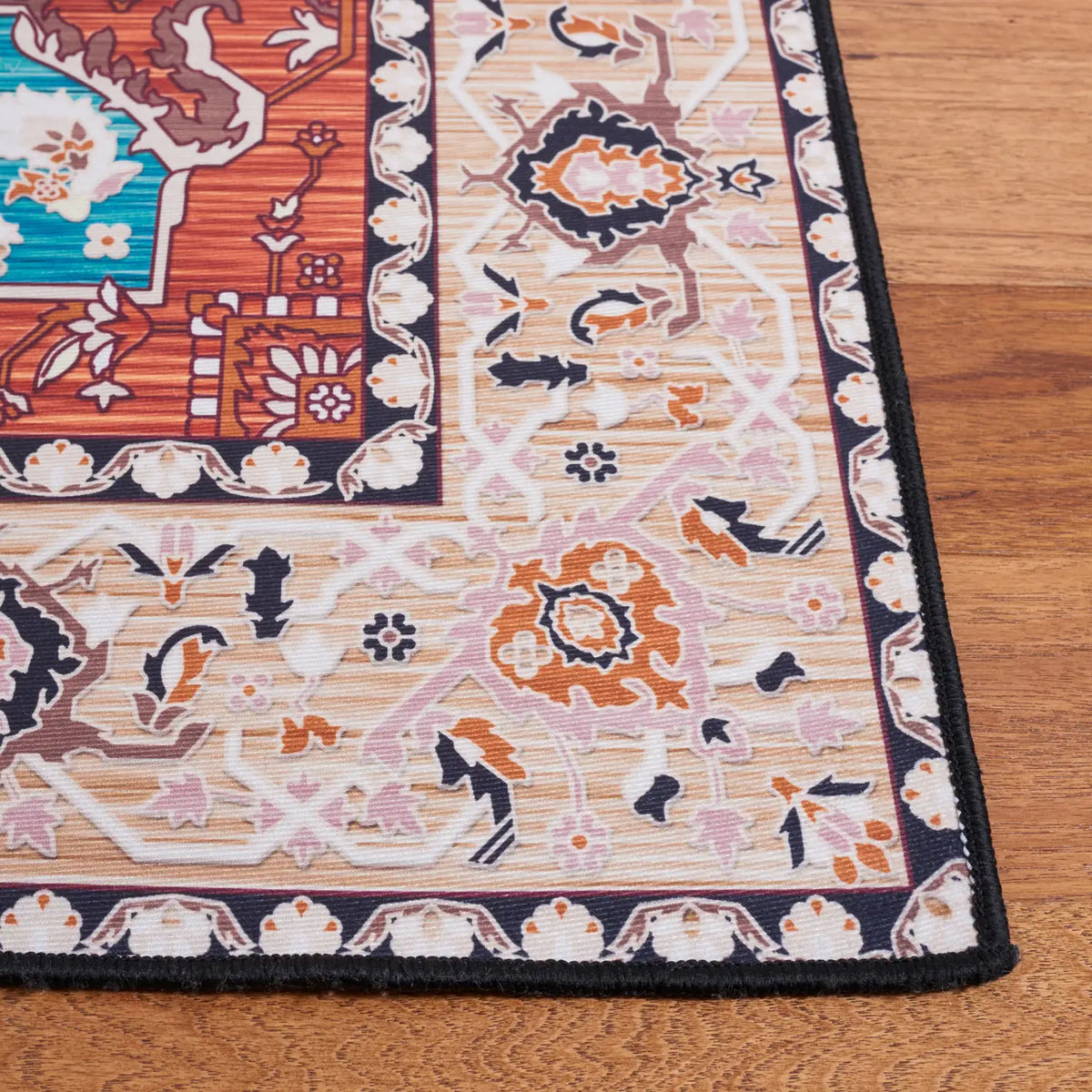 Safavieh Tucson 4'-0" x 6'-0" Rug in Aqua / Rust