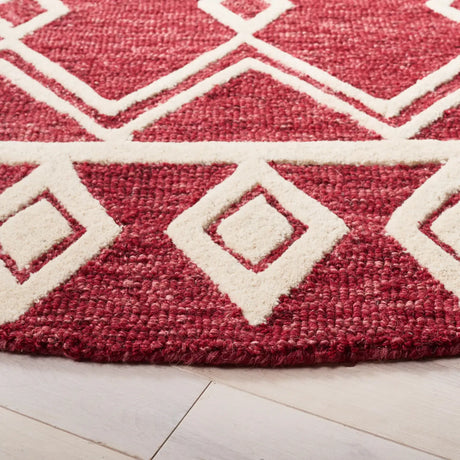Safavieh Abstract 6'-0" x 6'-0" Rug in Red / Ivory