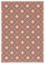 Safavieh Veranda 4'-0" x 5'-7" Rug in Creme / Red