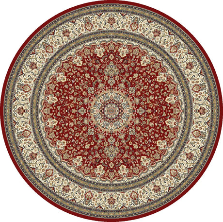 Dynamic Rugs Ancient Garden 57119 Red / Ivory Rugs - Round
