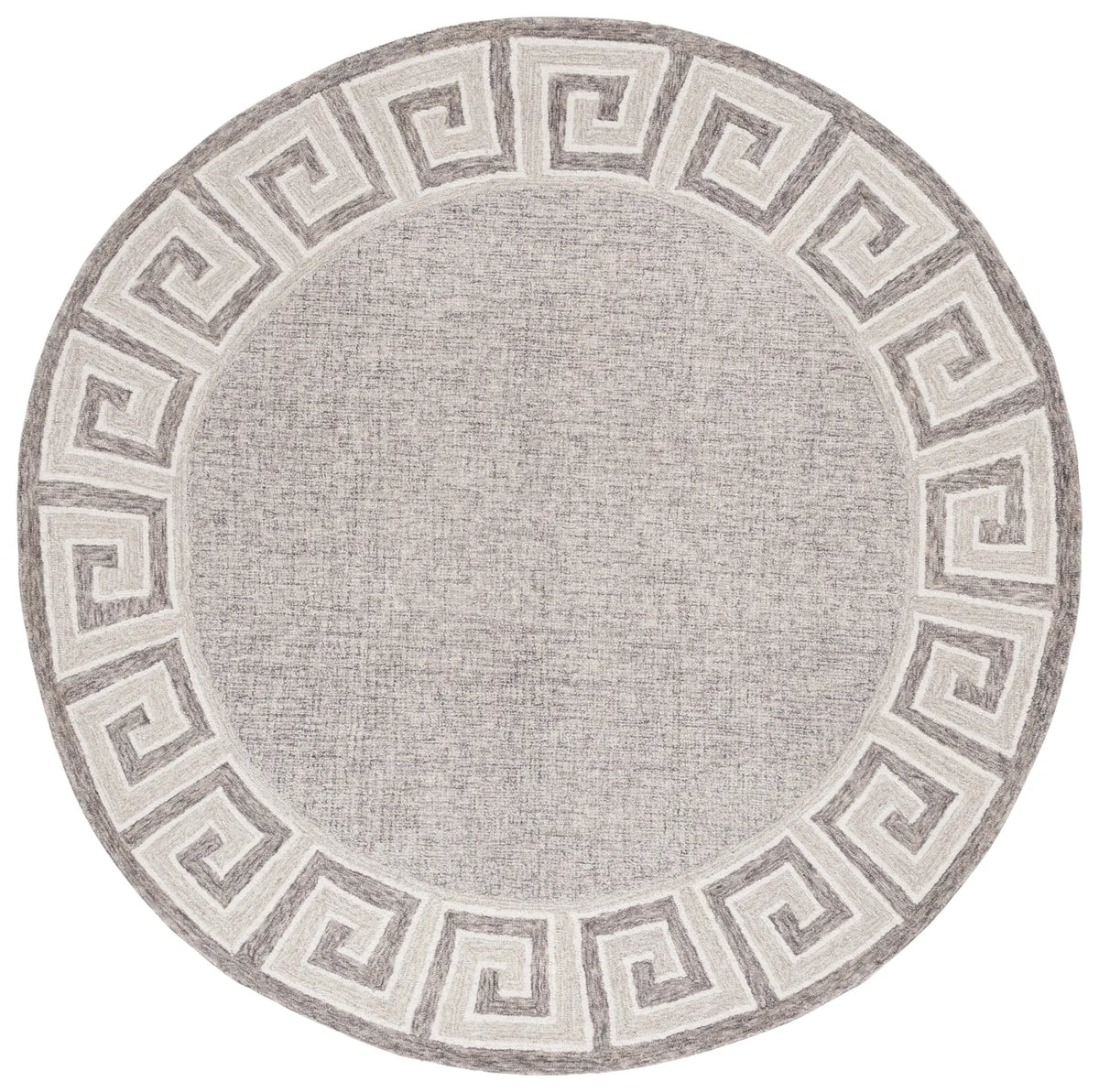 Safavieh Ebony 6'-0" x 6'-0" Rug in Dark Grey / Ivory