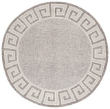 Safavieh Ebony 6'-0" x 6'-0" Rug in Dark Grey / Ivory