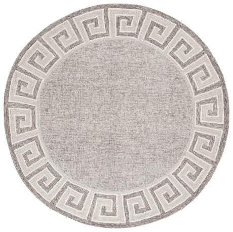 Safavieh Ebony 6'-0" x 6'-0" Rug in Dark Grey / Ivory