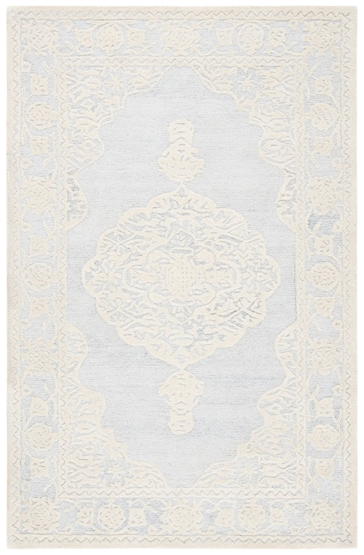 Safavieh Micro-Loop 4'-0" x 6'-0" Rug in Ivory / Grey