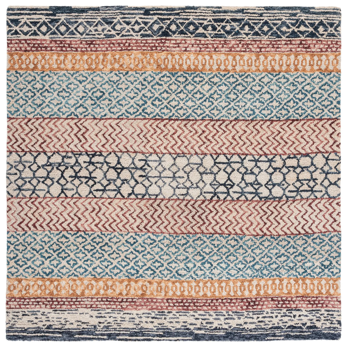 Safavieh Capri 7'-0" x 7'-0" Rug in Ivory / Charcoal