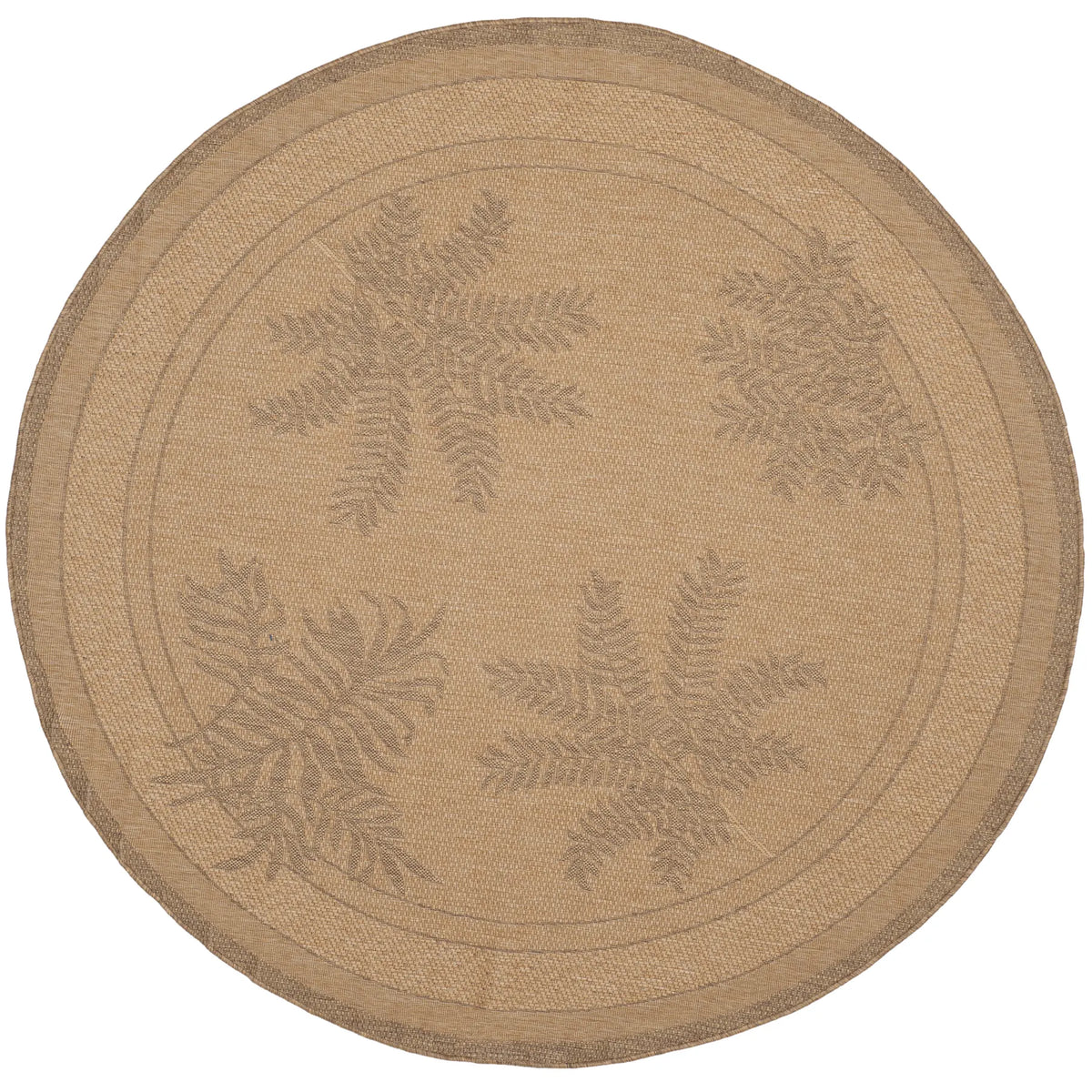 Safavieh Courtyard 6'-7" x 6'-7" Rug in Natural / Gold
