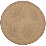 Safavieh Courtyard 6'-7" x 6'-7" Rug in Natural / Gold