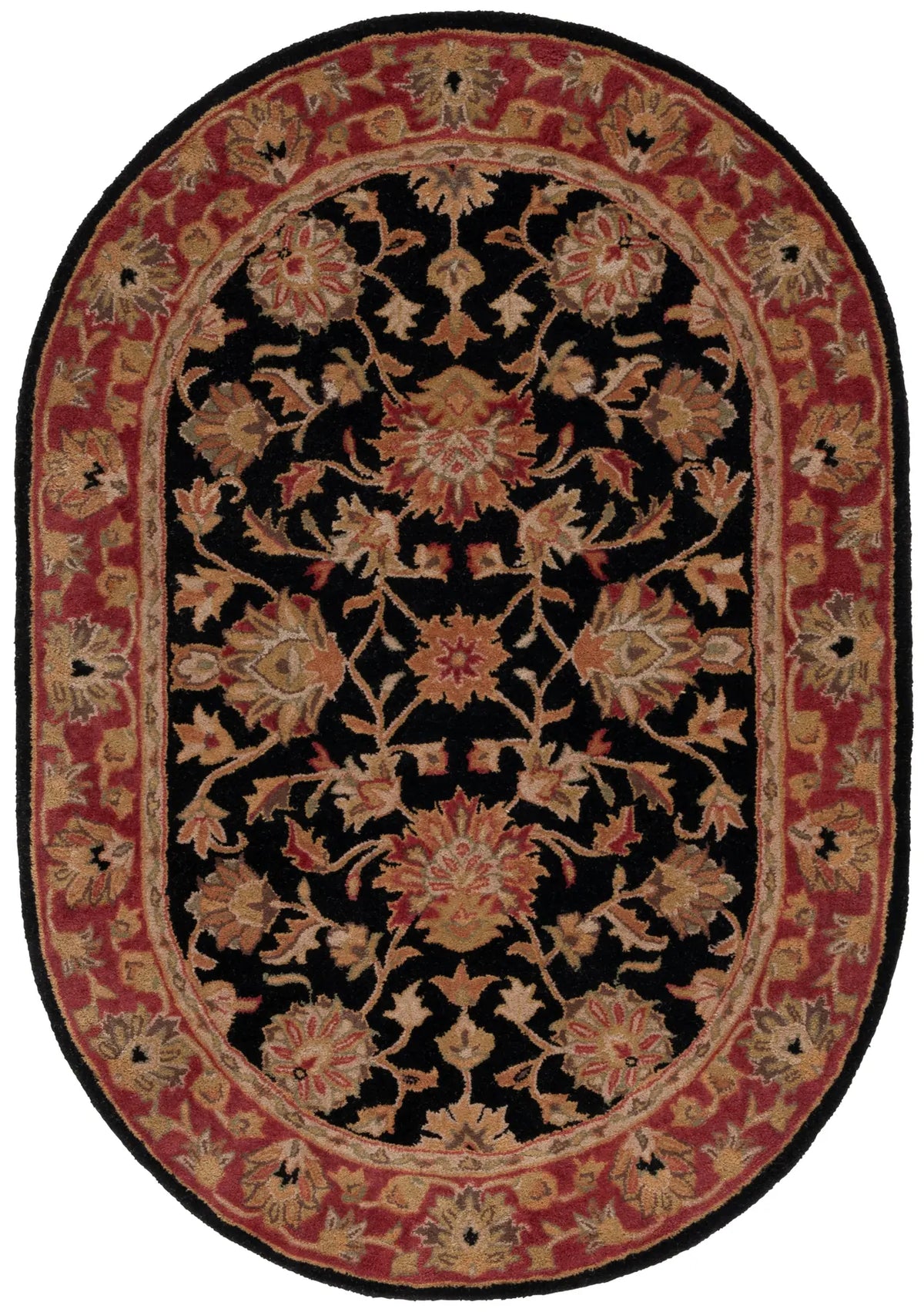 Safavieh Heritage 4'-6" x 6'-6" Rug in Black / Red