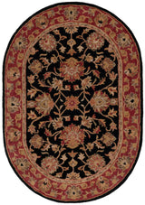 Safavieh Heritage 4'-6" x 6'-6" Rug in Black / Red