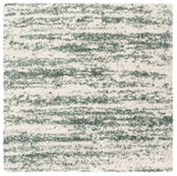 Safavieh Hudson Shag 7'-0" x 7'-0" Rug in Ivory / Green
