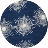 Safavieh Soho 6'-0" x 6'-0" Rug in Dark Blue / Ivory