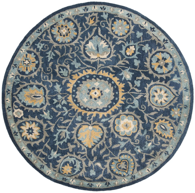Safavieh Heritage 6'-0" x 6'-0" Rug in Navy / Gold