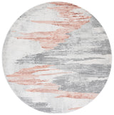 Safavieh Invista 6'-7" x 6'-7" Rug in Light Grey / Rust