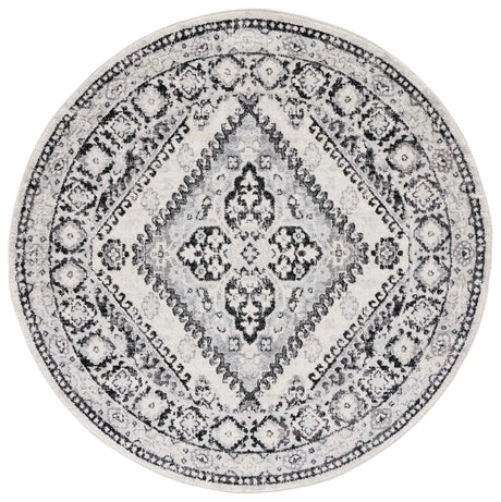 Safavieh Tulum 6'-7" x 6'-7" Rug in Ivory / Black