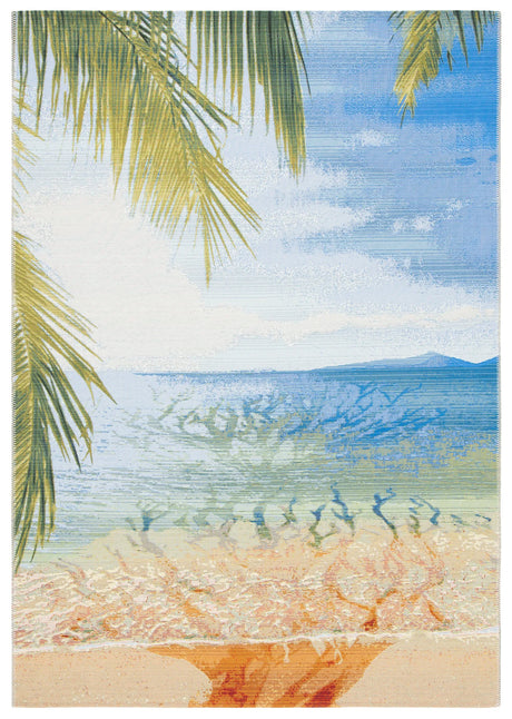 Safavieh Barbados 500 4'-0" x 6'-0" Rug in Gold / Blue