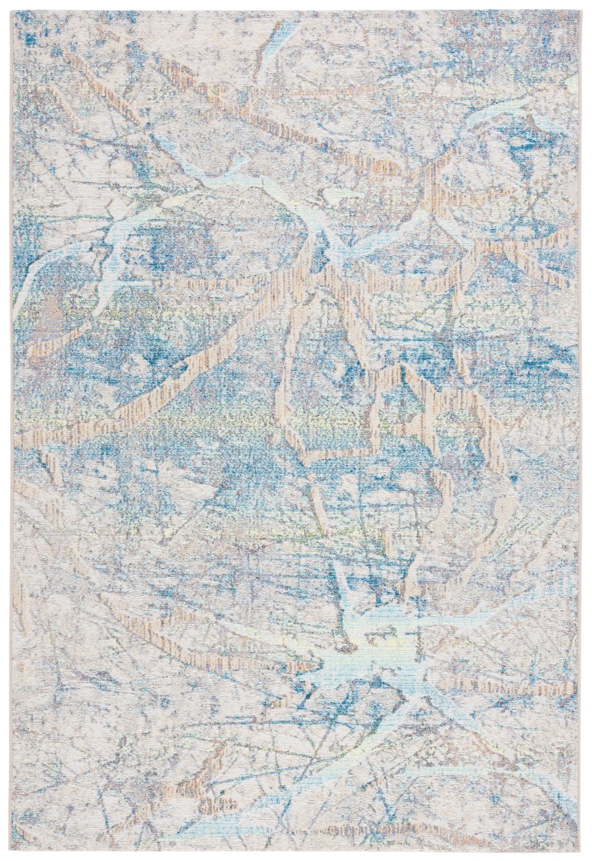 Safavieh Barbados 500 4'-0" x 6'-0" Rug in Ivory Blue / Green
