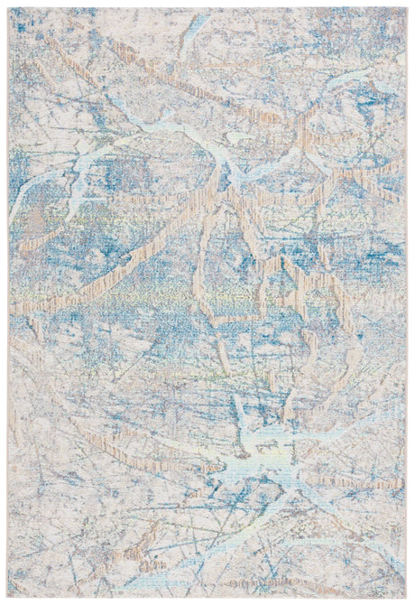 Safavieh Barbados 500 4'-0" x 6'-0" Rug in Ivory Blue / Green