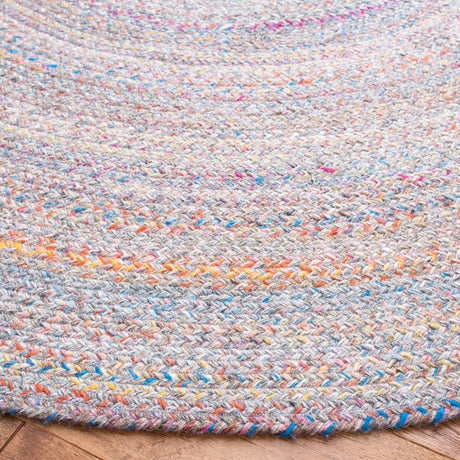 Safavieh Braided 6'-0" x 6'-0" Rug in Yellow / Grey