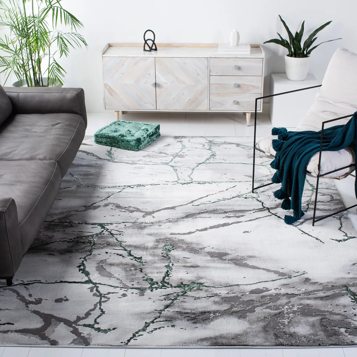 Safavieh Craft 10'-6" x 14'-0" Rug in Grey / Green