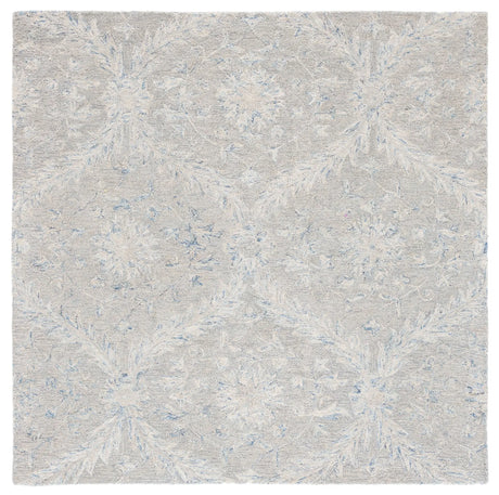 Safavieh Micro-Loop 5'-0" x 5'-0" Rug in Grey / Blue