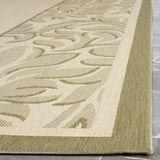 Safavieh Courtyard 6'-7" x 9'-6" Rug in Natural / Olive