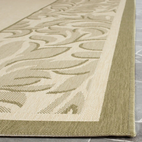 Safavieh Courtyard 6'-7" x 9'-6" Rug in Natural / Olive