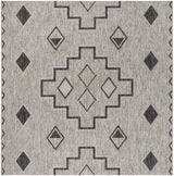 Safavieh Courtyard 6'-7" x 6'-7" Rug in Grey / Black