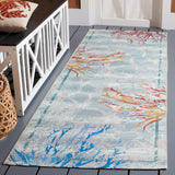 Safavieh Barbados 500 2'-8" x 10'-5" Rug in Teal / White