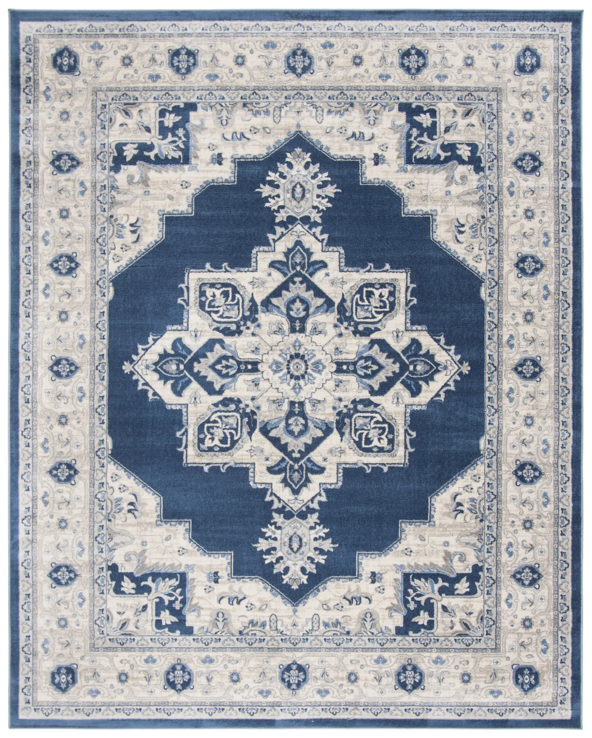 Safavieh Brentwood 10'-0" x 13'-0" Rug in Navy / Creme