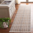 Safavieh Oxford Plaids 300 2'-0" x 8'-0" Rug in Grey / Beige