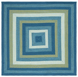 Safavieh Braided 6'-0" x 6'-0" Rug in Aqua / Green
