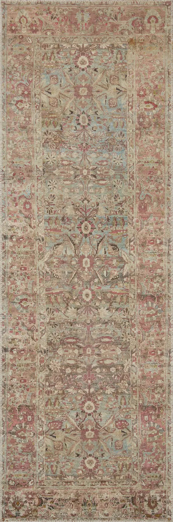 Loloi Adrian Adr-06 Ocean/Clay Rug - runner flat