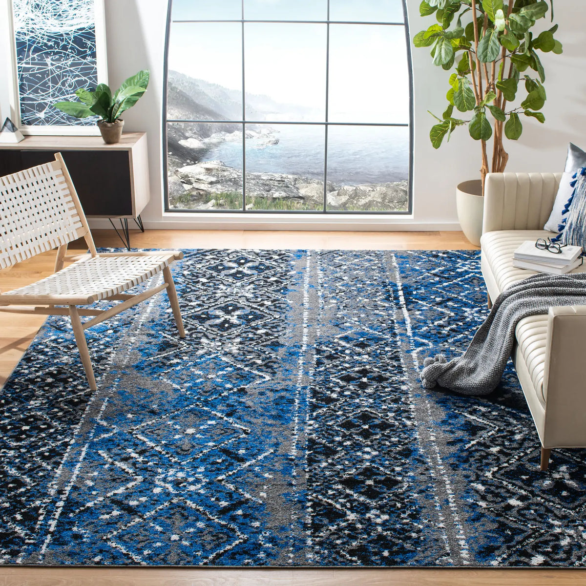 Safavieh Adirondack 10'-0" x 14'-0" Rug in Silver / Multi