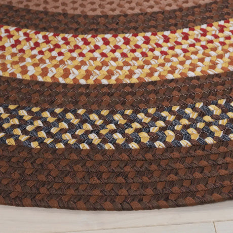 Safavieh Braided 5'-0" x 5'-0" Rug in Brown / Light Brown
