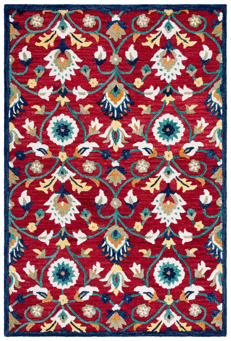 Safavieh Blossom 4'-0" x 6'-0" Rug in Red / Ivory